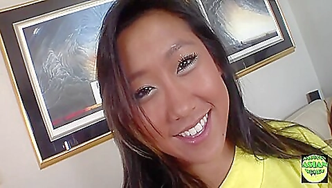 Married asian takes a big cock in the ass