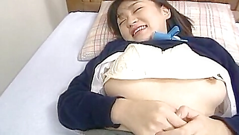 Mila and asian milf gets fucked by two guys